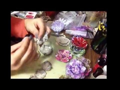 How to make no fuss Tattered flowers with out a punch! Look so pretty;)