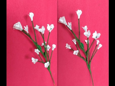 How to make Paper Flowers Baby Breath \ Gypsophilia (flower# 174)