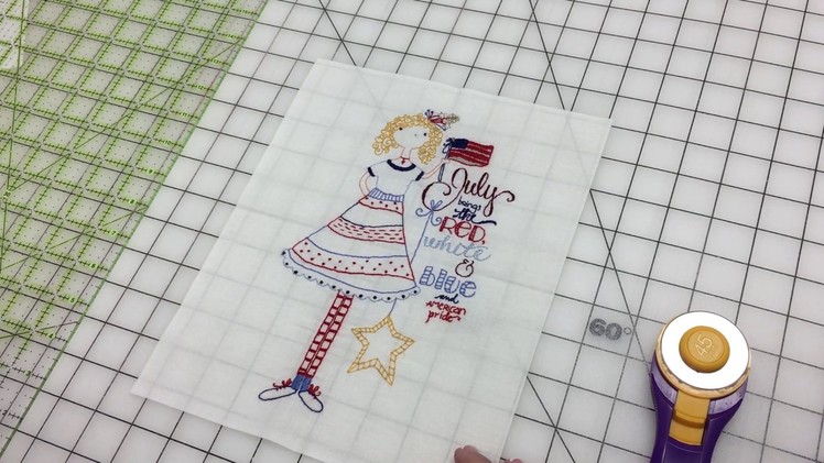 How to Trim Your Calendar Girl Stitchery Blocks for Use in a Quilt