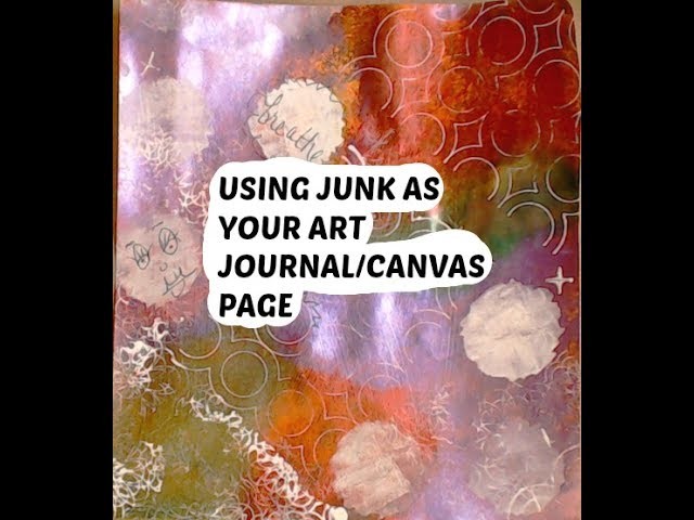 How to Use Junk Mail for Canvas.Art Journal Page for Beginners