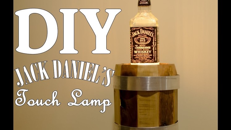 Jack Daniel's Touch Lamp with Whiskey Barrel from #Pallets w. Edison Bulb