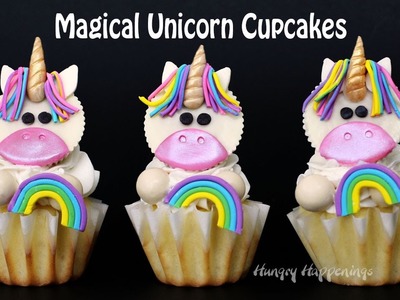 Magical Unicorn Cupcakes with Reese's Cup Unicorns