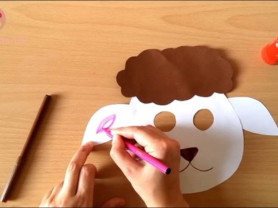 Making Lamb Mask For Preschool Children