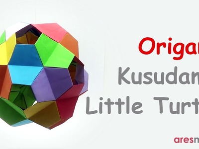 Origami Kusudama Little Turtle (intermediate - modular)