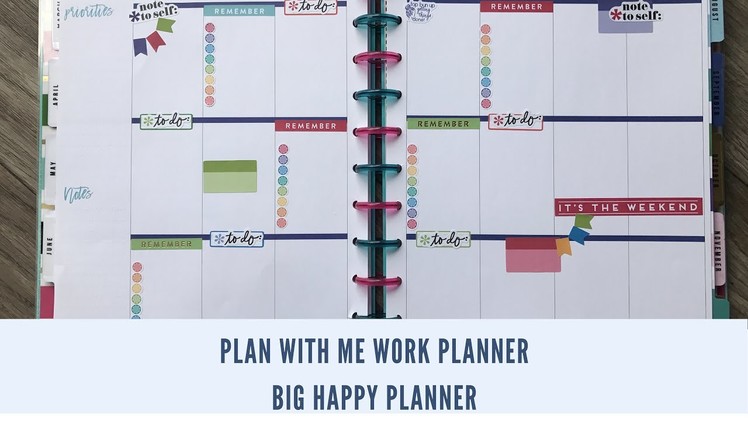 Plan With Me. BIG Happy Planner. Work Edition June 12-16