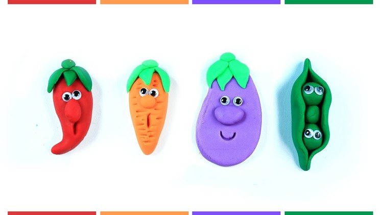 Play Doh (Clay) Vegetables - Teach Your Kids Vegetable Names with Fun