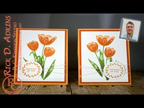 Quick & Easy Tulip Card with the Shadow Stamping Technique featuring Tranquil Tulips