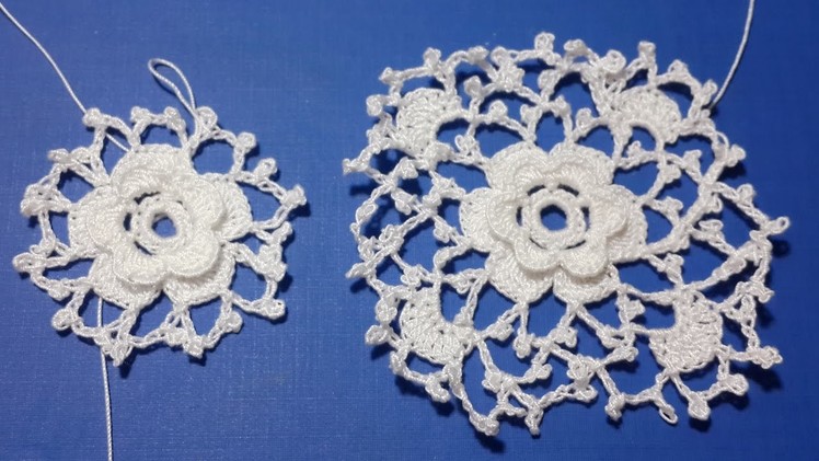 Roslea squares based on 6 and 5 petaled roses