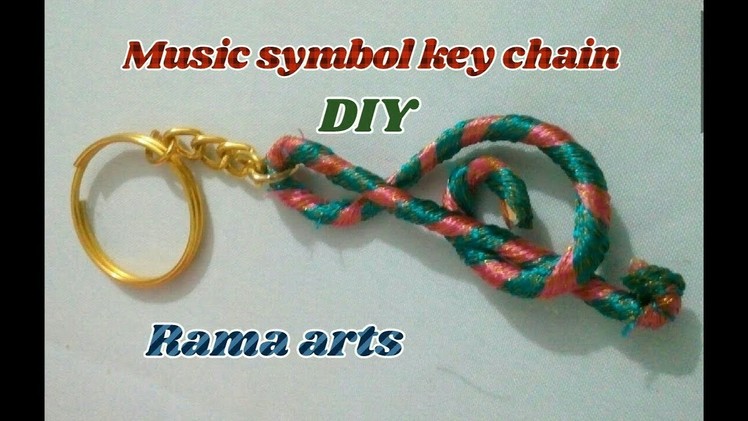 Silk thread Music symbol key chain - How to make key chain