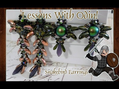 SnakeBird Chilli Bead Earrings Jewelry Making Tutorial - Lessons With Odin