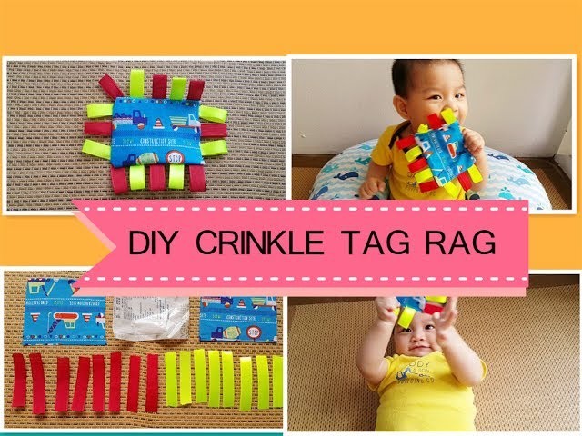 Super Easy DIY Crinkle Tag Rag Baby Toy