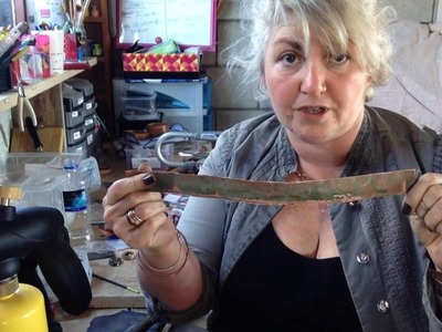 TIKI KIWI - Making a recycled copper cuff bracelet
