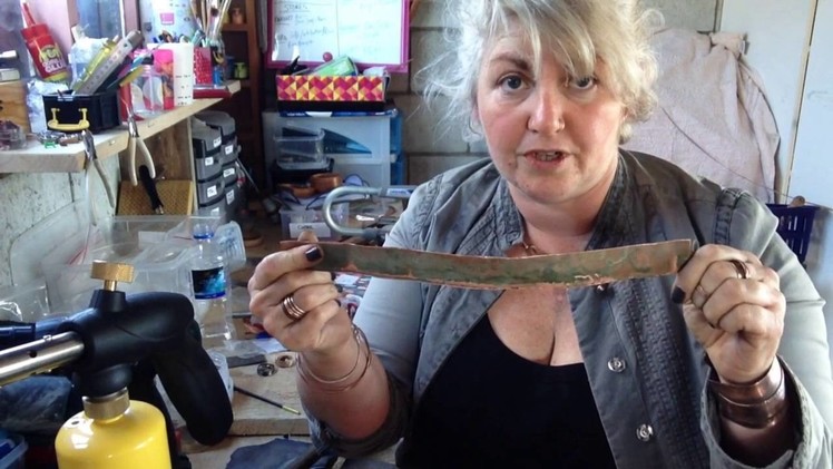 TIKI KIWI - Making a recycled copper cuff bracelet