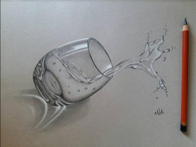 Water glass sketch in 3D
