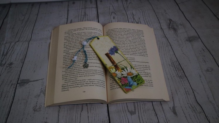 #13. BOOKMARK. DIY. DECOUPAGE. ZAKŁADKI. SUOMI. TUTORIAL