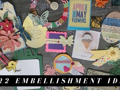 22 Paper Craft Embellishments From a Swap