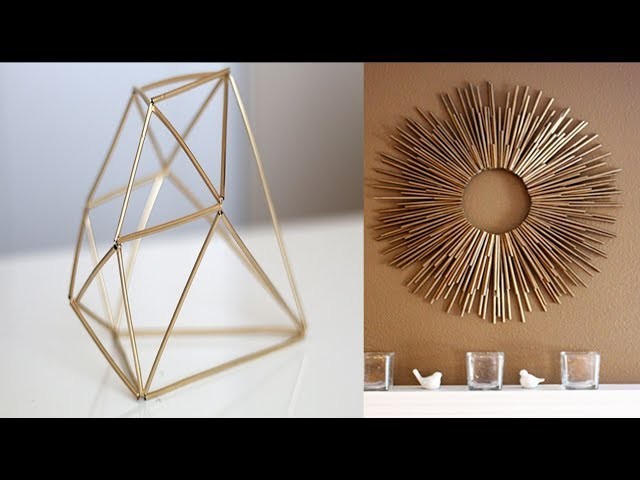 3 Super Easy DIY Straw Home Decor | Projects With Drinking Straws You Need To Try 2017