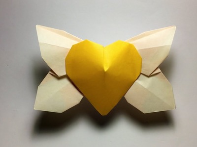 3D Heart: Origami Butterfly Heart by PaperPh2