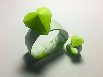 3D Heart: Origami Heart Ring & Heart Bangle by PaperPh2