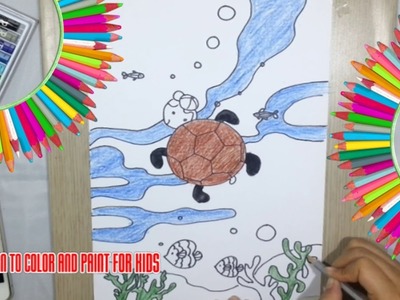 Art For Kids, Learn To Draw Color Turtle Easy #6