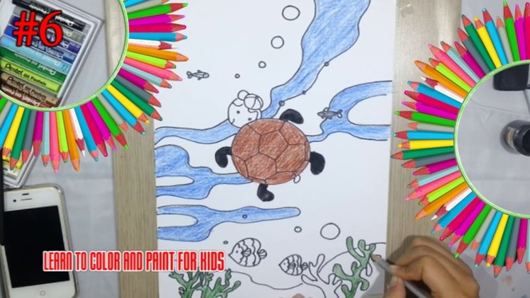 Art For Kids, Learn To Draw Color Turtle Easy #6
