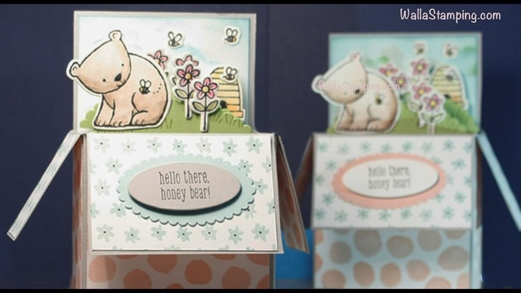 Box Style Card   Hello There Honey Bear