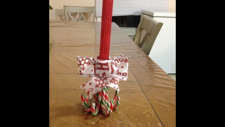Candy Cane Candle Holder Made for Under 7 bucks