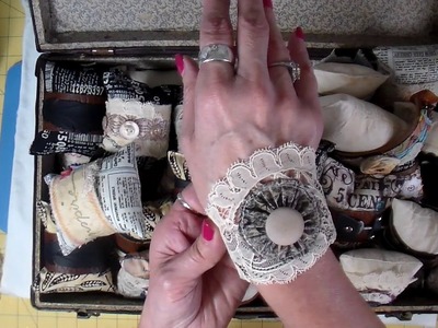 Combine Vintage Lace and Scrap Leather to Make this Adjustable Cuff