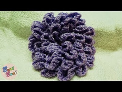 CROSETAT - Floare creata(Fluffy flower-Crochet Pattern)