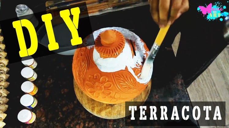 DIY clay pot painting 2017 - Terracota Paint Art by Bring Me Art