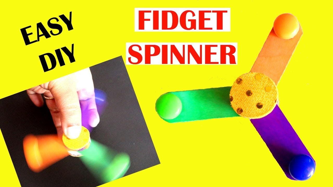 DIY Fidget Spinner without Bearings, How to Make Step by