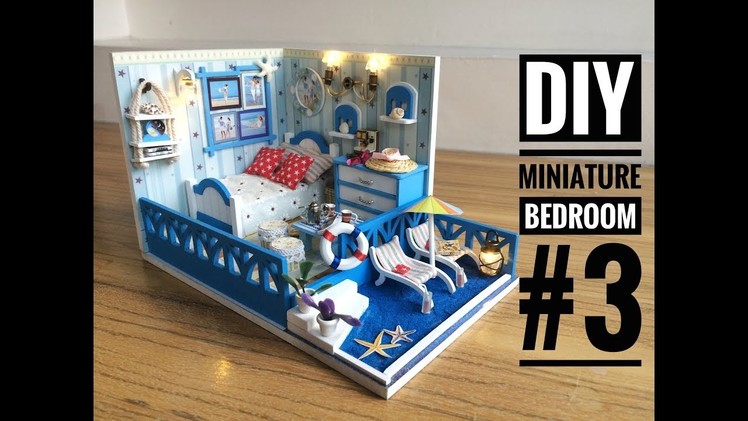 DIY Miniature Bedroom Kit #3 'Seashine Aegean' with a Private Beach ('阳光爱琴海' DIY 小屋)