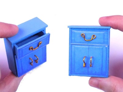 DIY Miniature Dollhouse Cabinet - How to Make Miniature Dollhouse Things
