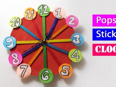 DIY Popsicle Stick Clock | Easy Crafts Ideas