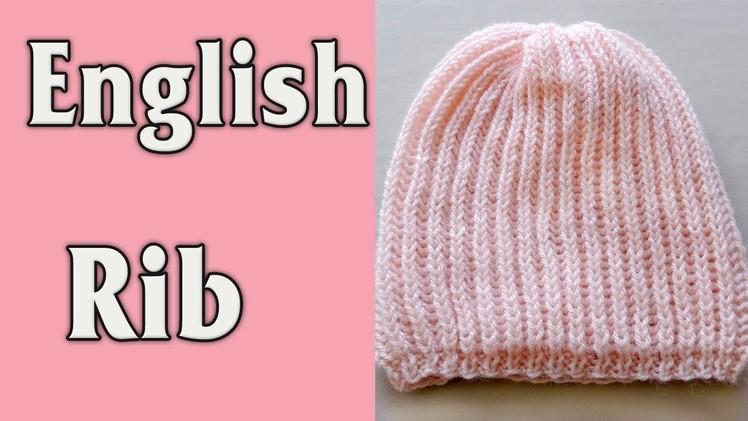 English Rib Knitted Beanie Hat for a girl.