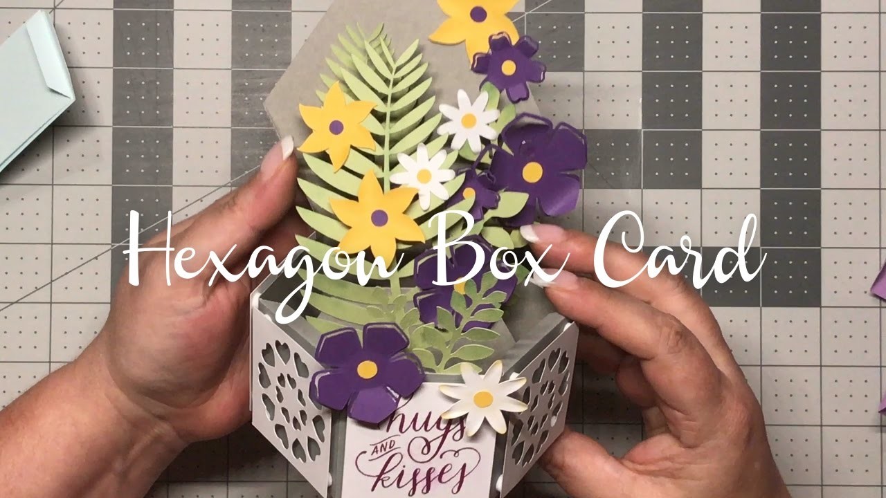 Download Hexagon Floral Box Card Free Svg File