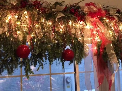 Holiday decorating series .  customizing garland for the dining room