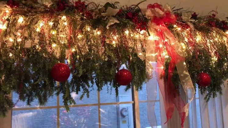 Holiday decorating series .  customizing garland for the dining room