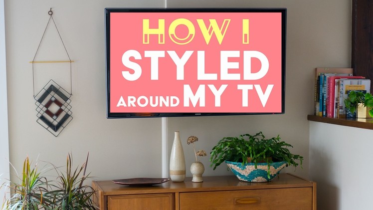 How I Styled Around My TV with Vintage Decor. Sarah Neylan