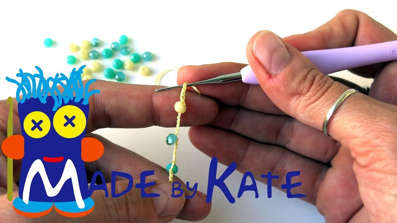 How to crochet a chain with beads - How to crochet a necklace