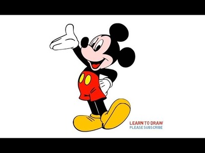 How To Draw a Mickey Mouse Step By Step Full Body Easy