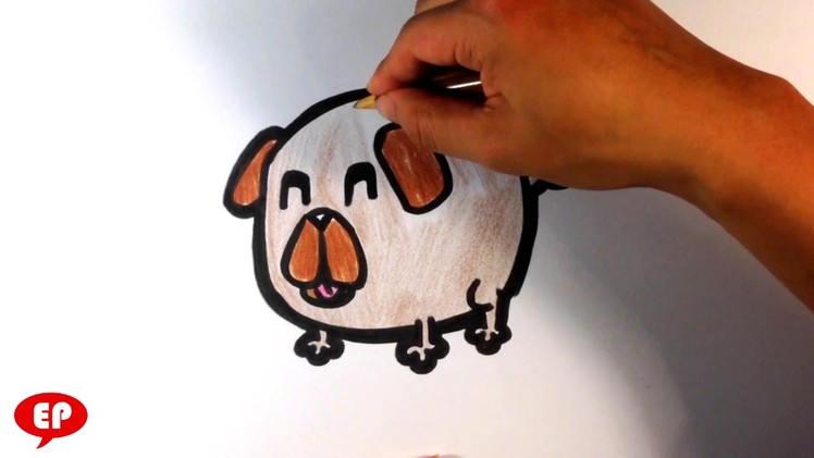 How to Draw a Pug (cute) - Easy Pictures to Draw Now
