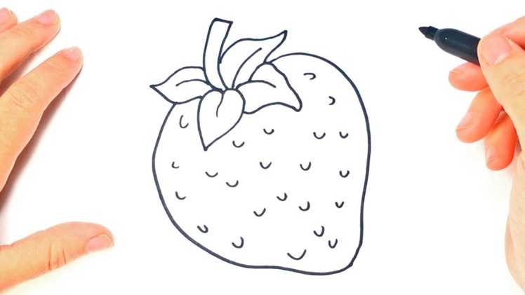 How to draw a Strawberry | Strawberry Easy Draw Tutorial