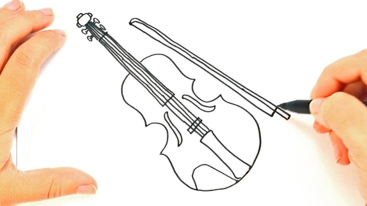 How to draw a Violin | Violin Easy Draw Tutorial