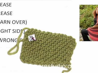How to knit from corner to corner with increase and decrease
