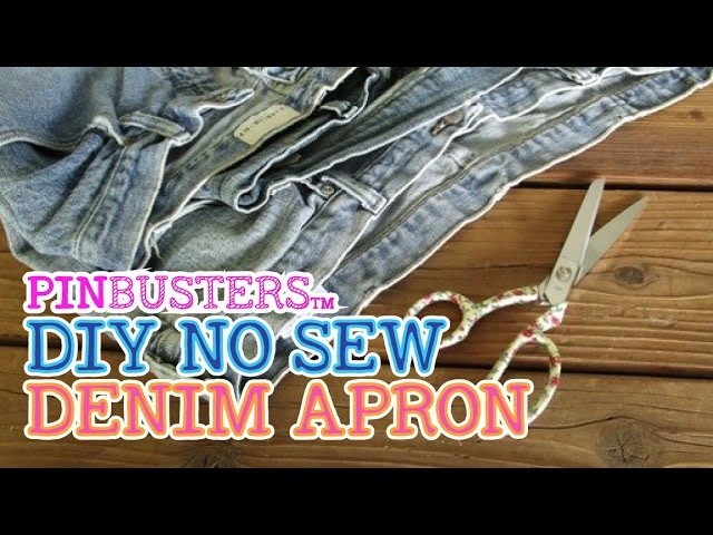 How To Make A No Sew Denim Apron. DOES THIS REALLY WORK?
