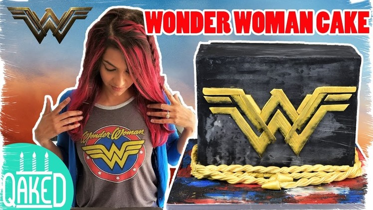 How to make a WONDER WOMAN Cake | Buttercream Cement Block Cake | DC Party Ideas | DIY & How to