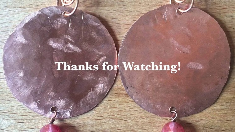 How to make Copper Disc Earrings