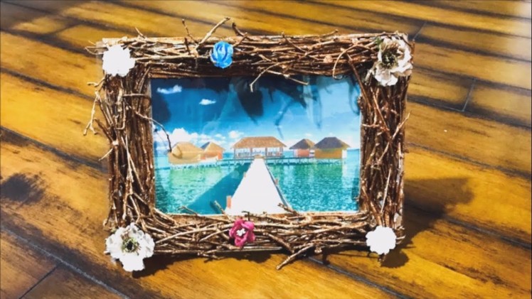 How to make Rustic Twig Photo Frame | DIY Handcraft