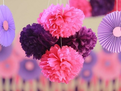 How to make-Tissue Paper Flowers Easy | Decorations for Baby Shower | Party decorations | Craftastic